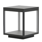 [Open-Box] Modern Open Frame Square LED Solar Pier-Mounted Outdoor Post Light