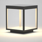 Concrete Pillar Lights Modern Open-Frame Square LED Light