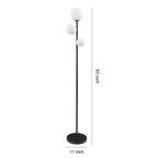 3 Lights Floor Lamp Gold Black White Modern Globe Standing Lamp
