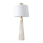 White Marble Table Lamp Elegant Luxury Nordic Tapered Stone Lamp