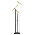 Bird Floor Lamp with 3 Heads Contemporary Artistic Accent Lamp