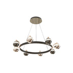 Black and Gold Modern Chandelier Acrylic LED Ceiling Light