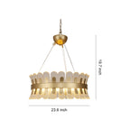 Gold Light Chandelier Round LED Luxury Adjustable Ceiling Light