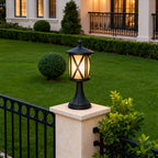 Black Outdoor Pillar Lights Waterproof LED Garden Light