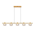 Linear Glass Chandelier Modern Minimalist