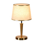 Modern Brass Table Lamps Nordic Elegant Fabric Shade Decorative Lamp