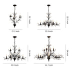 Contemporary Candle Chandelier LED Candelabra Bulbs Ceiling Light