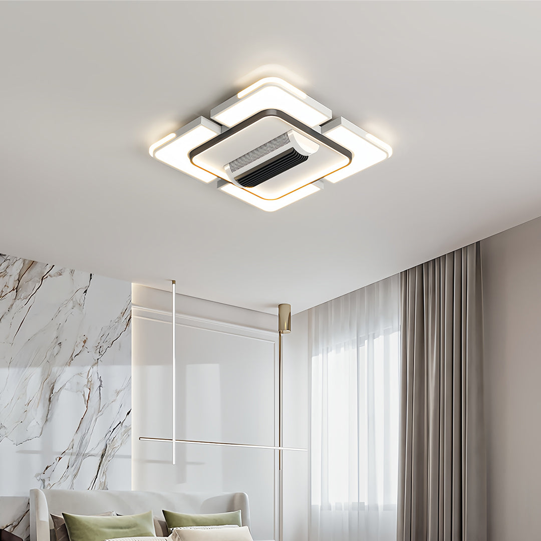 Bladeless Ceiling Fans With Light Full Spectrum LED Fan Lamp