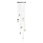 Chandelier for Staircase Full Copper Luxury Crystal Ceiling Light
