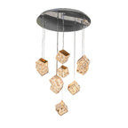 Chandelier with Crystals Rubik's Cube Luxury Ceiling Light