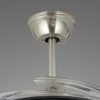 Crystal Ceiling Fan with Light Remote Controlled Luxury Nickel Lamp