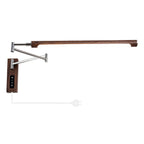 Swing Wall Light Mid-Century Iron Walnut Eye-Protecting Arm Lamp