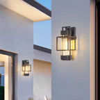 Waterproof Iron Art Black Outdoor Sconces Vintage Style