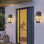 Waterproof Iron Art Black Outdoor Sconces Vintage Style