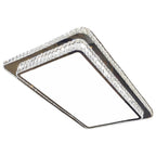 Flush Mount Crystal Light Fixture Luxury Stainless Steel Lamp