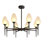 Glass Modern Chandelier Luxury Brass Minimalist Ceiling Light