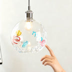 Coloured Glass Pendant Lights Globe Art Deco Ceiling Light