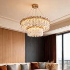 Gold Chandelier Crystal French Minimalist Ceiling Light