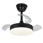 LED Ceiling Fans with Lights Stepless Dimming Silent Motor Lamp