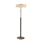 Floor Lamp with LED Drum Shade Elegant Ambient Tall Standing Light