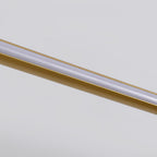Linear Semi Flush Mount Light Minimalist Black Gold LED Ceiling Lamp