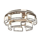 Modern Full Copper Crystal Flush Mount