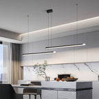 Double Hanging Pendant Lights Minimalist Black Linear Ceiling Light