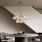Luxury Modern Chandeliers Solid Copper Glass Ceiling Light