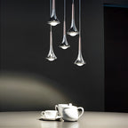 Contemporary Mini Pendant Lights Teardrop Metal Ceiling Light