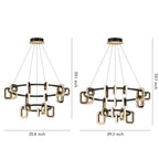 Modern Gold Chandeliers Personalized Acrylic Ceiling Light