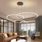 Multi Ring Chandelier Geometric Floating Ring Ceiling Light