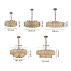 Nordic Chandelier Luxury Carbon Steel Crystal Ceiling Light