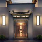 Contemporary Outdoor Wall Light Black LED Waterproof Light
