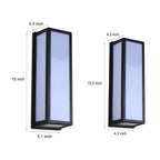 Contemporary Outdoor Wall Light Black LED Waterproof Light