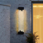 Black Linear Wall Sconce Crystal Minimalist Modern Lamp