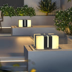 Outdoor Pillar Mounted Lights Landscape Fake Marble Lamp