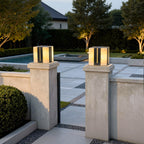 Outdoor Pillar Mounted Lights Landscape Fake Marble Lamp