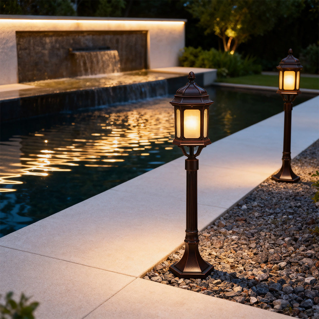 Path Post Lights Aluminum Pedestrian Pathway Landscape Lights