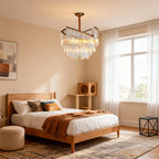 Vintage Crystal Chandeliers Full Copper Luxury Ceiling Light