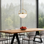 Gold and White Pendant Light with a Minimalist Stylish Ceiling Light