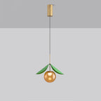 Glass Globe Pendant Light Fixture Nordic Creative Cherry LED Artistic Ceiling Light