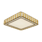 LED Flush Mounted Ceiling Lights Luxury Crystal Lamp
