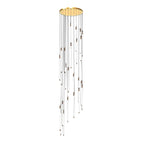Contemporary Staircase Chandelier Spiral Tube Ceiling Light