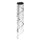 Contemporary Staircase Chandelier Spiral Tube Ceiling Light