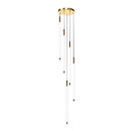Contemporary Staircase Chandelier Spiral Tube Ceiling Light