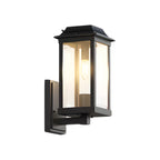 Waterproof Square Metal Outdoor Wall Sconces American-Style Minimalist