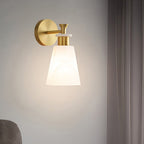 Wall Sconce LED Light Minimalist Luxury Brass Marble Lamp