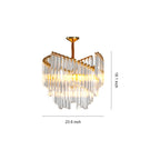 Vintage Crystal Chandeliers Full Copper Luxury Ceiling Light