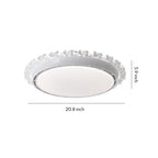 White Ceiling Fan with Light Minimalist Bladeless Fan Lamp