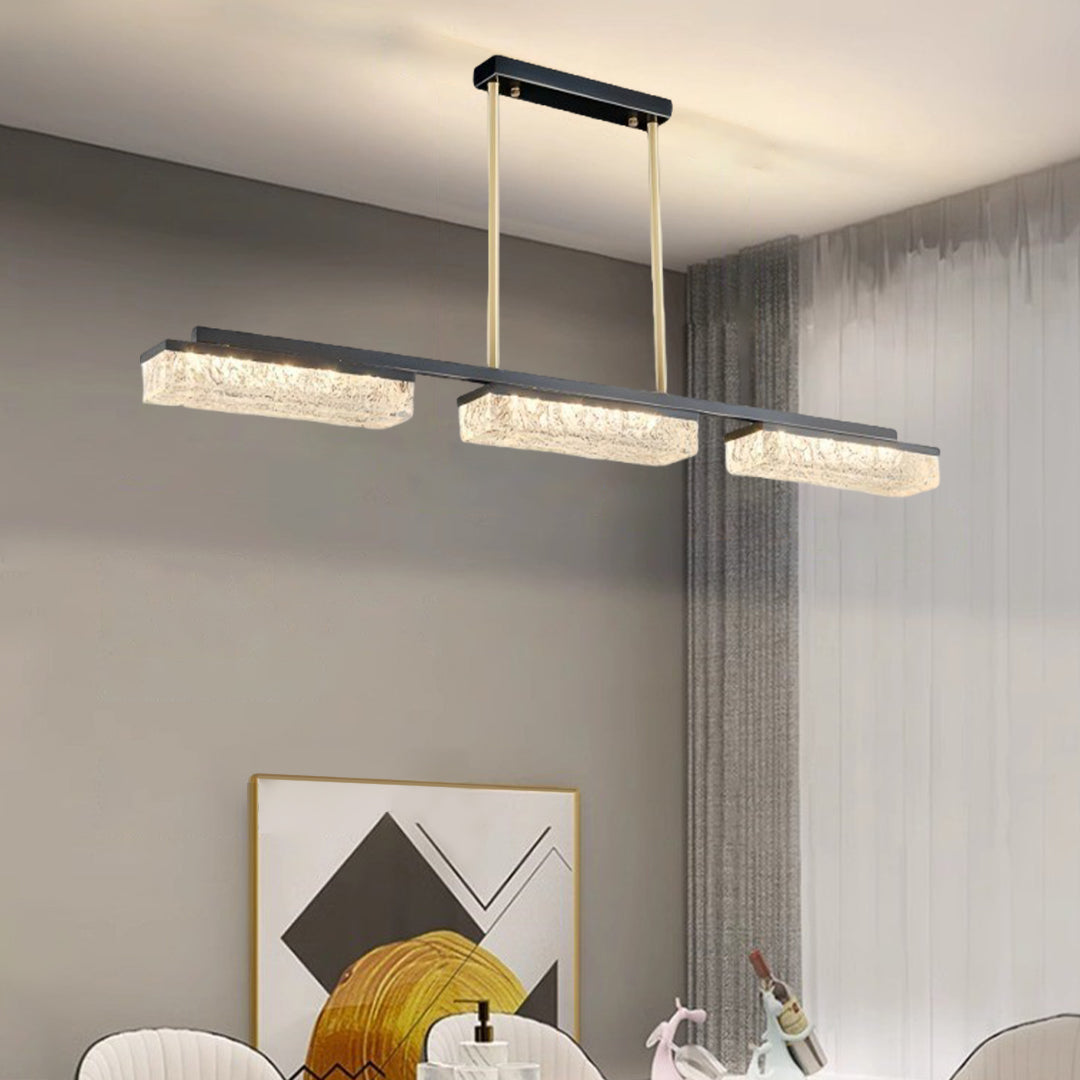 Copper Pendant Lights For Kitchen Island Linear Three-Temperature Ceiling Light